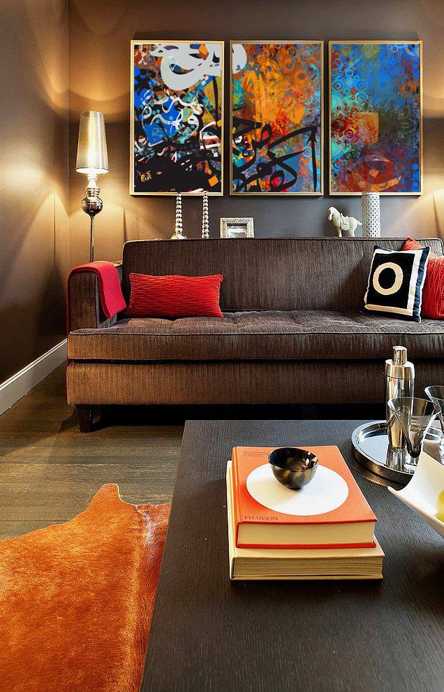 My Triptych Art on wall