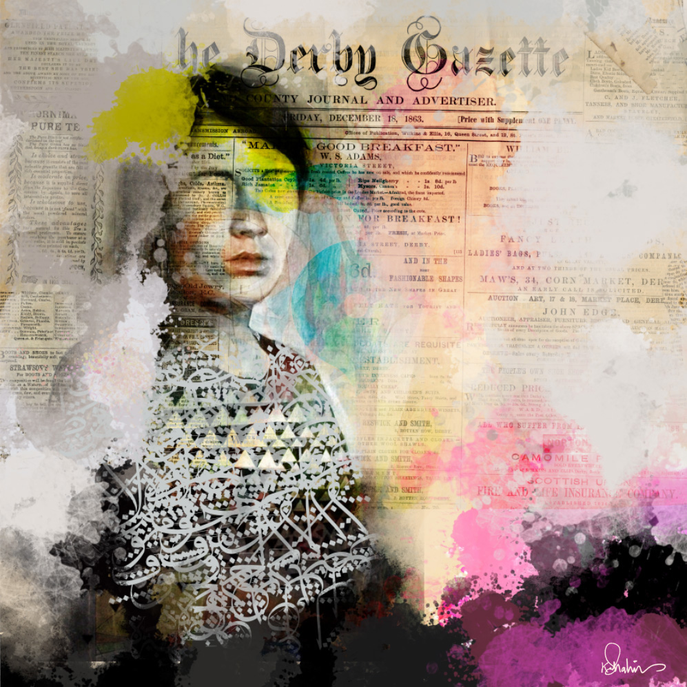 Collage art by Khalid Shahin