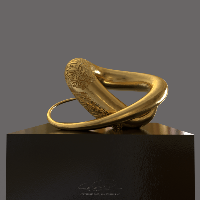 Contorto- sculpture work by Khalid Shahin